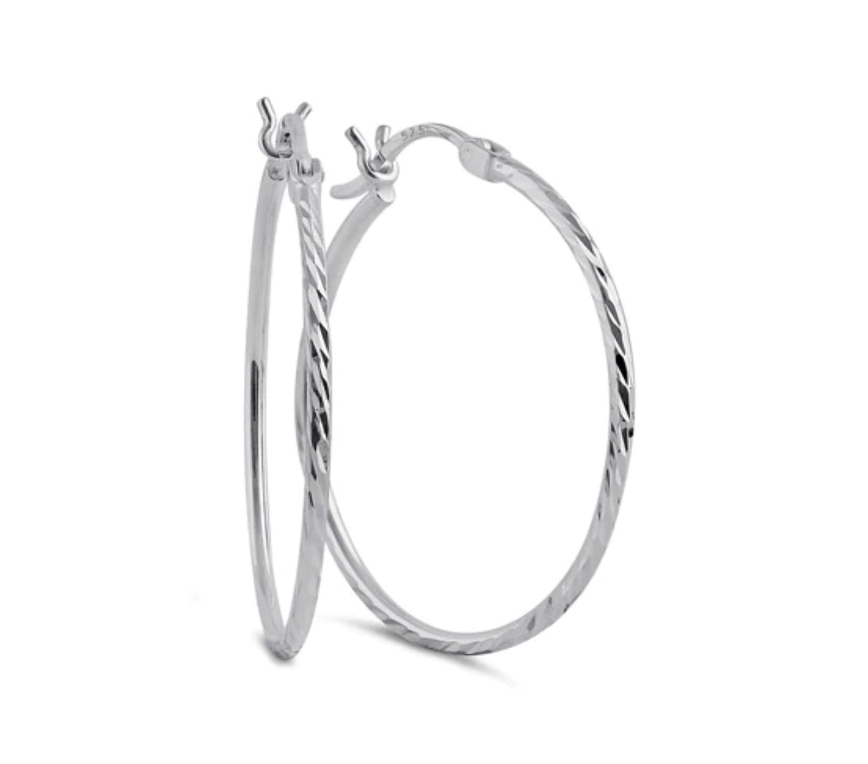 Textured hoop earrings