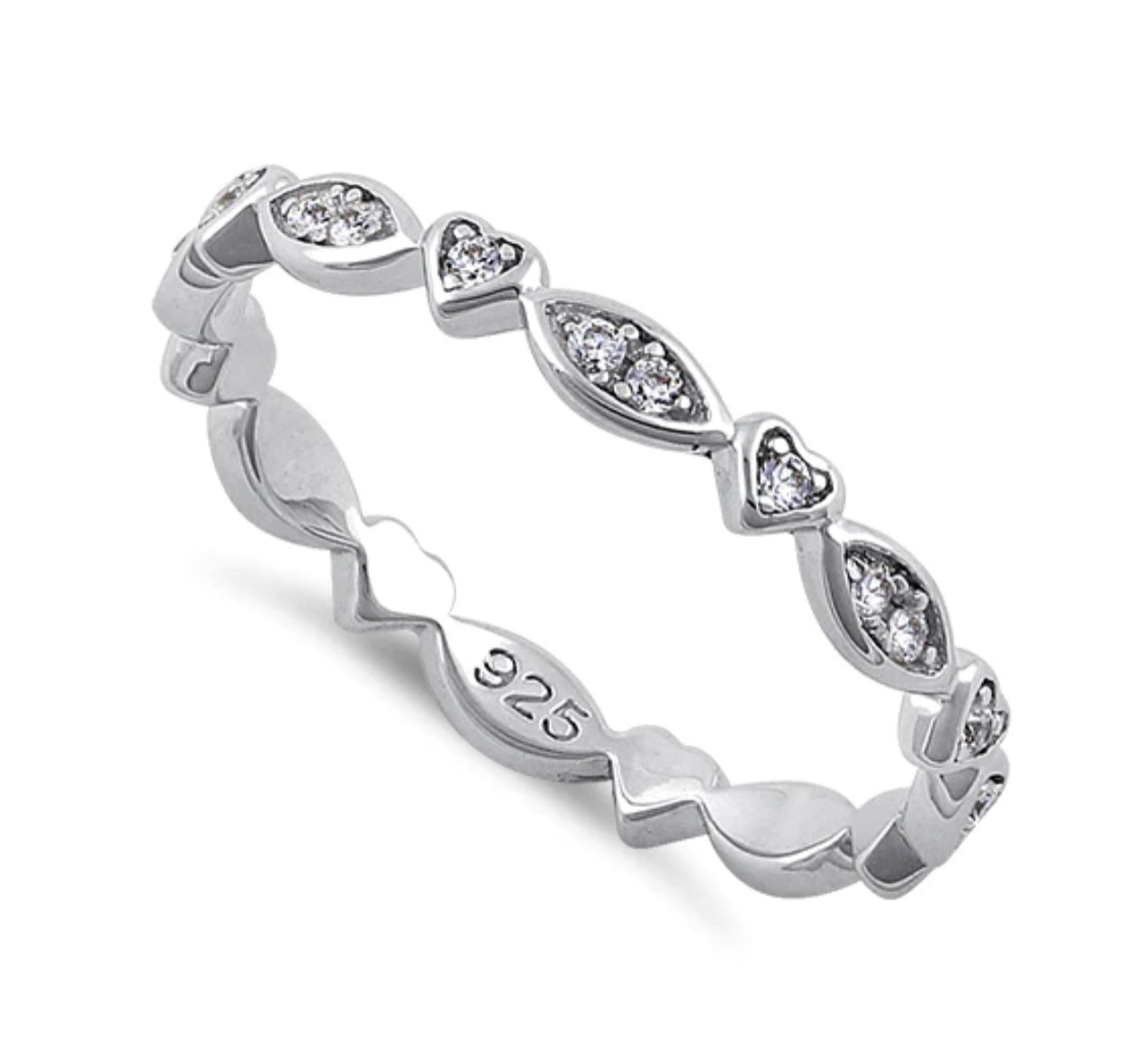 Eternity heart ring size 7